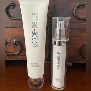 Lorde + Belle Hydrating Cleanser and Repair Serum - White